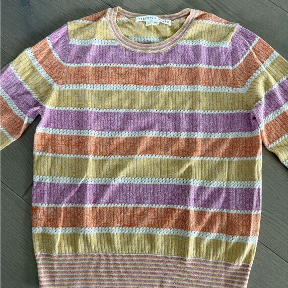 Veronica Beard Purple and Gold Knit Top, Small - Picture 3 of 9